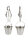 Mr. Steel Nipple Clamps with Buckets Silver