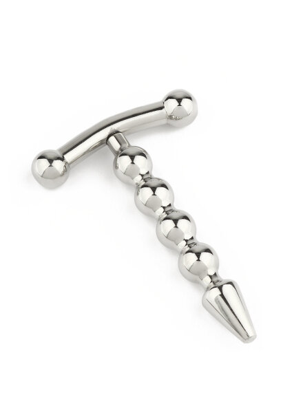 Mr. Steel Rod Ecstasy Beaded Penis Plug Silver