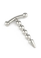 Mr. Steel Rod Ecstasy Beaded Penis Plug Silver