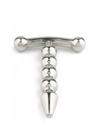 Mr. Steel Rod Ecstasy Beaded Penis Plug Silver