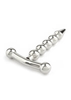Mr. Steel Rod Ecstasy Beaded Penis Plug Silver