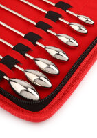 Mr. Steel Rosebud Urethral Sounds 13 Pcs Silver