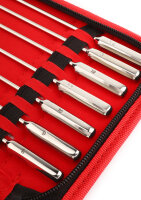 Mr. Steel Rosebud Urethral Sounds 13 Pcs Silver