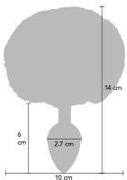 Toyjoy Happiness Enchanting Bunnytail Buttplug White 2,6 cm