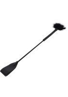 Hidden Desire Crop Whip & Feather Tickler PU Leather...