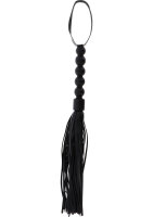 Hidden Desire Short Beaded Flogger Peitsche PU-Leder 57 cm
