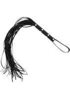 Hidden Desire Long Studded Flogger Peitsche PU-Leder 75 cm