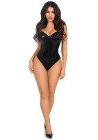 Leg Avenue Sequin Boned Crotch Bodysuit M