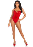 Leg Avenue Sequin Boned Crotch Bodysuit L