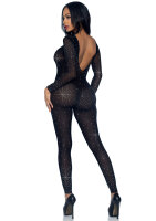 Leg Avenue Sheer Rhinestone Catsuit XS