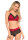 Leg Avenue Satin Bralette mit String rot S/M - L/XL