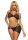 Leg Avenue Mesh Bh Top G-String & Sarong schwarz S - L