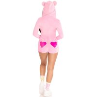 Leg Avenue Costume Teddy Bear Velvet Bodysuit Pink S - M