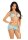 Leg Avenue Mesh top,g-string & sarong blue S/M - M/L