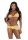 Leg Avenue Mesh top,g-string & sarong yellow S/M - M/L