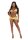 Leg Avenue Mesh top,g-string & sarong yellow S/M - M/L