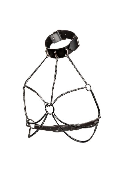 CalExotics Chain Collar Harness Onesize - Plussize