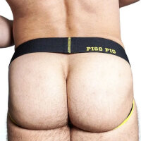OXJOK by Oxballs Pisspig Jockstrap Schwarz/Gelb S - XL