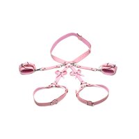 Pink Bondage Harness w/ Bows M/L - XL/2XL