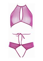 Allure Marley Peekaboo and Panty Hot Pink S/M - L/XL