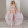Allure Private Dancer Teddy with Adjustable Garters, Stay Ups and Detachable Chiffon Tulle Pink S - L