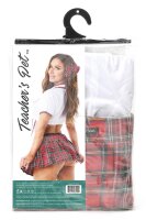 Teacher Pet Miss Honor Student 4Pcs Schoolgirl Costume Onesize - Queensize