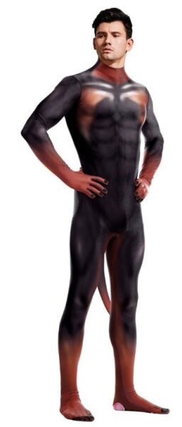 CosplayDogs Doberman Cosplay-Anzug schwarz-feuerrot S - XL