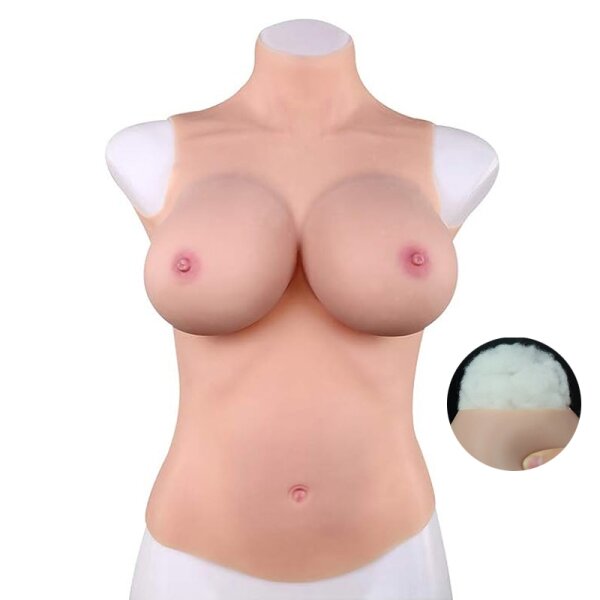 CrossGearX Full bust Realistic breasts Cotton - High neck - C - G