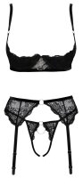 Cottelli Collection Bügelhebe Bh Set mit Zierketten schwarz 75B/S - 85B/L