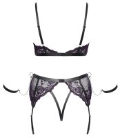 Cottelli Collection BH Set Bondage Schwarz XL - 3XL