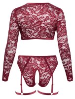Cottelli Collection Top und Slip rot XL - 3XL