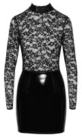 Black Level Lack Kleid mit Spitze S - XL