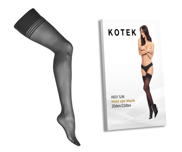 KOTEK Halterlose Strümpfe Schwarz S/M - L/XL