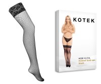 KOTEK Halterlose Strümpfe Fishnetz schwarz XL/2XL -...