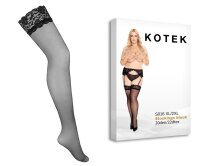 KOTEK Strapsstrümpfe schwarz XL/2XL - 3XL/4XL