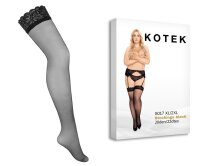 KOTEK Strapsstrümpfe schwarz XL/2XL - 3XL/4XL