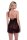 Baci Eco Lace And Mesh Chemise Black S/M - Queensize