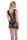 Baci Corset Front Lace Mini Dress Black Onesize - Queensize