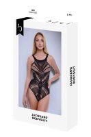Baci Jacquard Bodysuit Black Onesize - Queensize