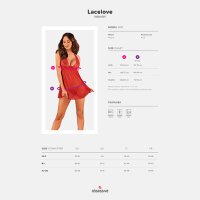 Obsessive Lacelove babydoll & thong XS/S - XL/XXL