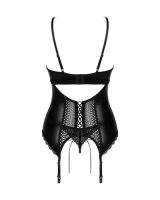 Obsessive - Norides Corset & Thong - Black XS/S - XL/XXL