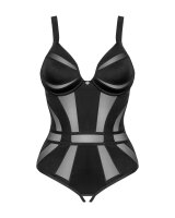 Obsessive Chic Amoria Body mit Ouvert String schwarz XS/S - XL/XXL