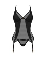 Obsessive Nesari Set Straps-Hemd mit String schwarz XS/S - XL/XXL