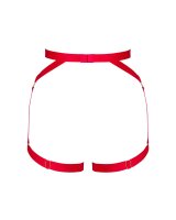 Obsessive Elianes Harness mit Schmuckherz Detail rot, gold XS/S - XL/XXL