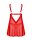 Obsessive Elianes Set Babydoll mit String und Schmuckherz Detail rot, gold XS/S - XL/XXL
