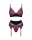 Obssesive Rosenty Set BH Strapsgurt & String rot, schwarz XS/S - XL/XXL