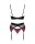 Obssesive Rosenty Set BH Strapsgurt & String rot, schwarz XS/S - XL/XXL