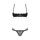 Obsessive Nutris 2-pcs crotchless set Black XS/S - XL/XXL
