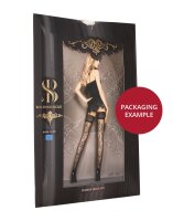 Ballerina - Fantasy Hold Ups - Stockings (50/20 denier) - Black & Transparent - S/M - L/XL