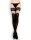 Ballerina - Fantasy Hold Ups - Stockings (50/20 denier) - Black & Transparent - S/M - L/XL
